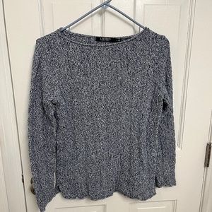 Lauren Ralph Lauren blue marled sweater - Size L